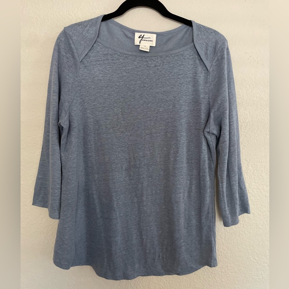 Andrea Jovine Light Blue Long Sleeve Top